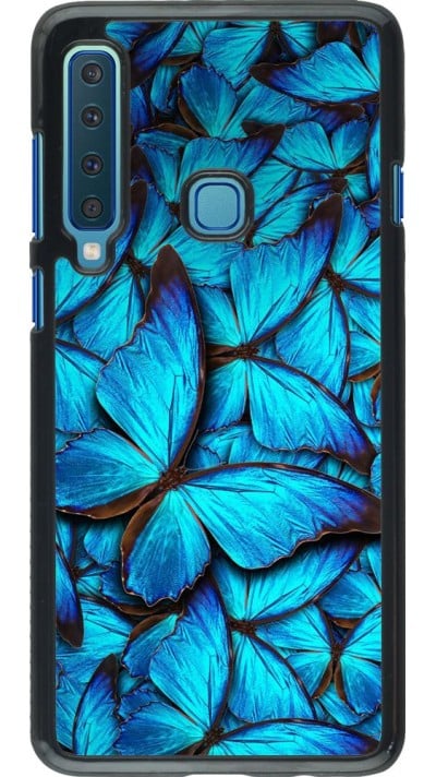 Coque Samsung Galaxy A9 - Papillon - Bleu