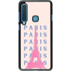 Samsung Galaxy A9 Case Hülle - Paris Pink Print