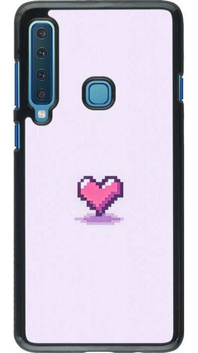 Samsung Galaxy A9 Case Hülle - Pixel Herz Hellviolett