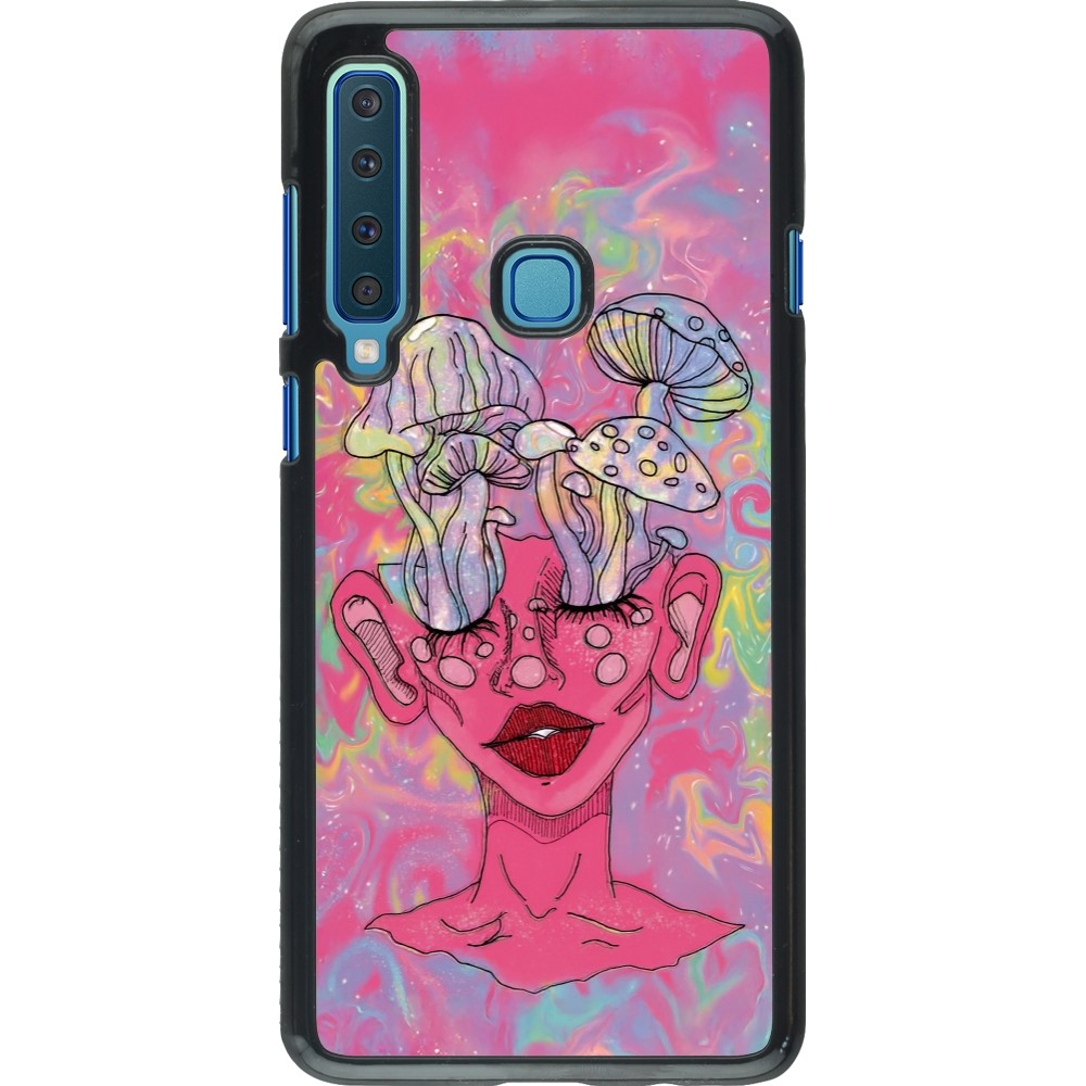 Samsung Galaxy A9 Case Hülle - Psychedelic pink mushroom