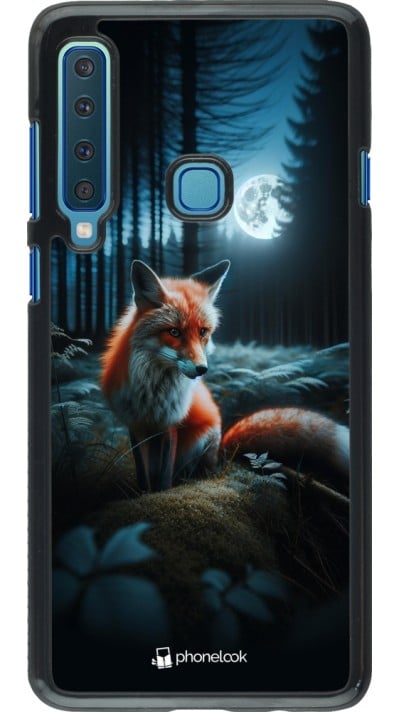 Coque Samsung Galaxy A9 - Renard lune forêt