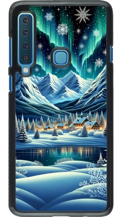 Coque Samsung Galaxy A9 - Snowy Mountain Village Lake night