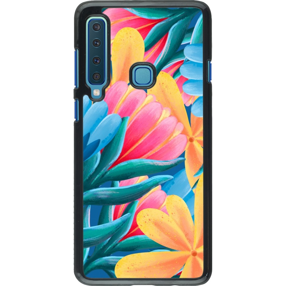 Samsung Galaxy A9 Case Hülle - Spring 23 colorful flowers