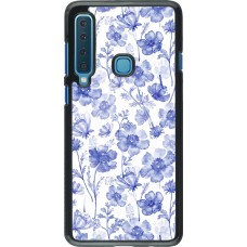 Samsung Galaxy A9 Case Hülle - Spring 23 watercolor blue flowers