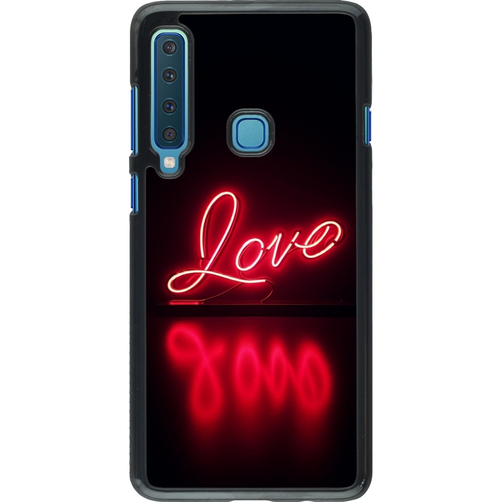 Samsung Galaxy A9 Case Hülle - Valentine 2025 Neon Liebe