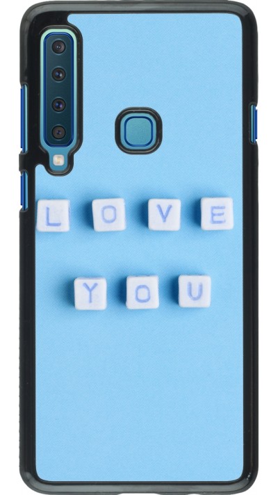 Coque Samsung Galaxy A9 - Valentine 2023 blue love you