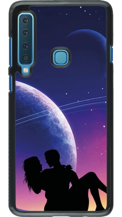 Coque Samsung Galaxy A9 - Valentine 2023 couple love to the moon