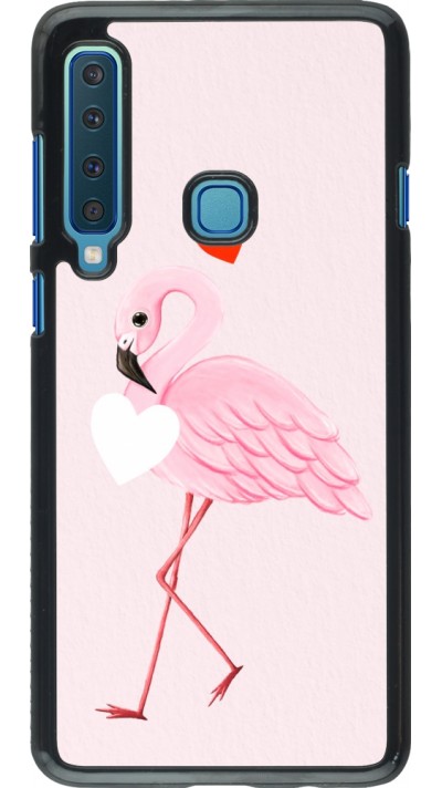 Coque Samsung Galaxy A9 - Valentine 2023 flamingo hearts