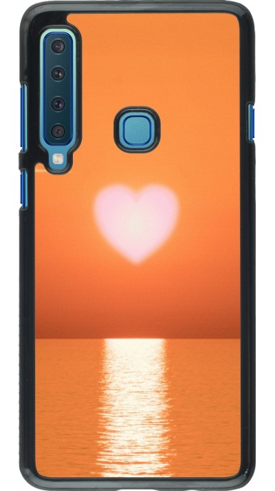 Coque Samsung Galaxy A9 - Valentine 2023 heart orange sea