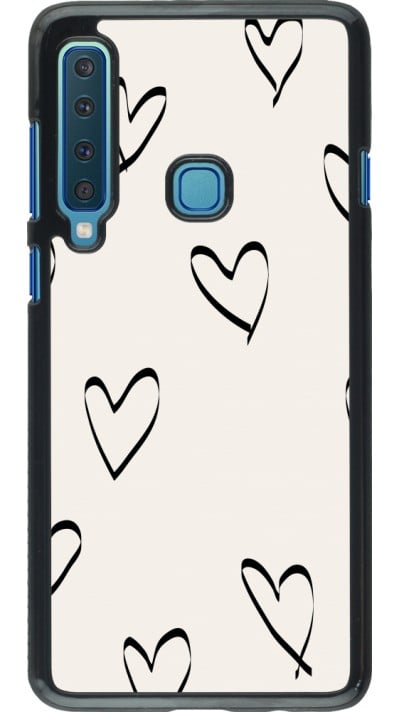 Coque Samsung Galaxy A9 - Valentine 2023 minimalist hearts