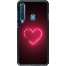 Samsung Galaxy A9 Case Hülle - Valentine 2023 single neon heart