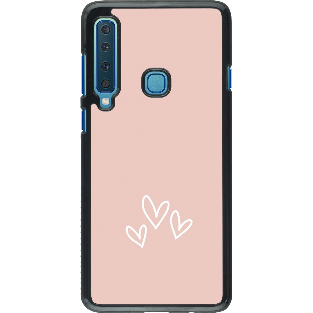 Coque Samsung Galaxy A9 - Valentine 2023 three minimalist hearts