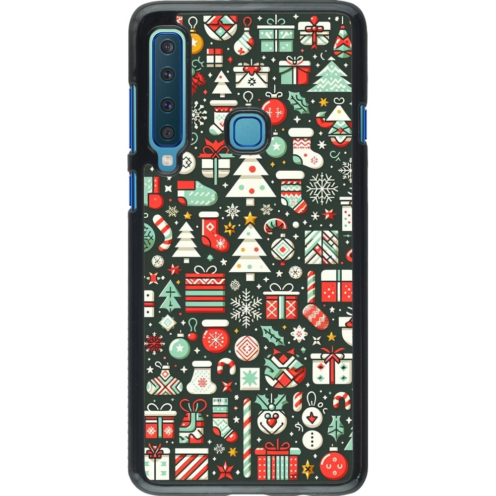 Samsung Galaxy A9 Case Hülle - Weihnachten 2023 Flachmuster