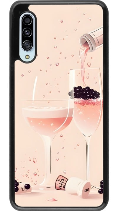 Samsung Galaxy A90 5G Case Hülle - Champagne Pouring Pink