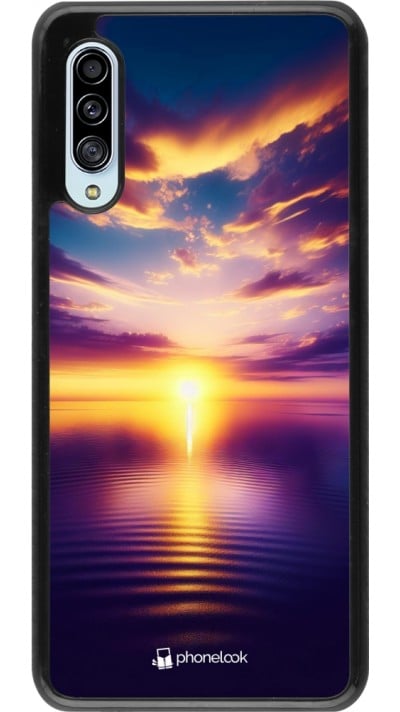 Coque Samsung Galaxy A90 5G - Coucher soleil jaune violet