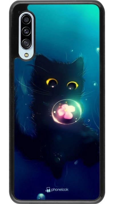 Hülle Samsung Galaxy A90 5G - Cute Cat Bubble