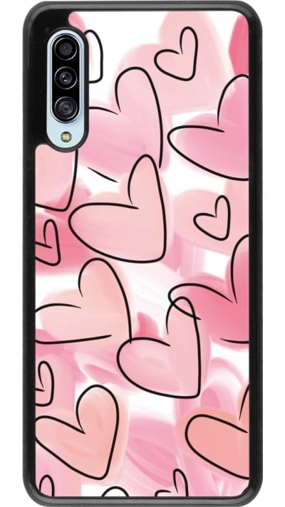 Samsung Galaxy A90 5G Case Hülle - Easter 2023 pink hearts