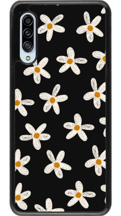 Samsung Galaxy A90 5G Case Hülle - Easter 2024 white on black flower