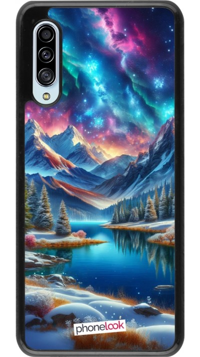 Samsung Galaxy A90 5G Case Hülle - Fantasiebergsee Himmel Sterne