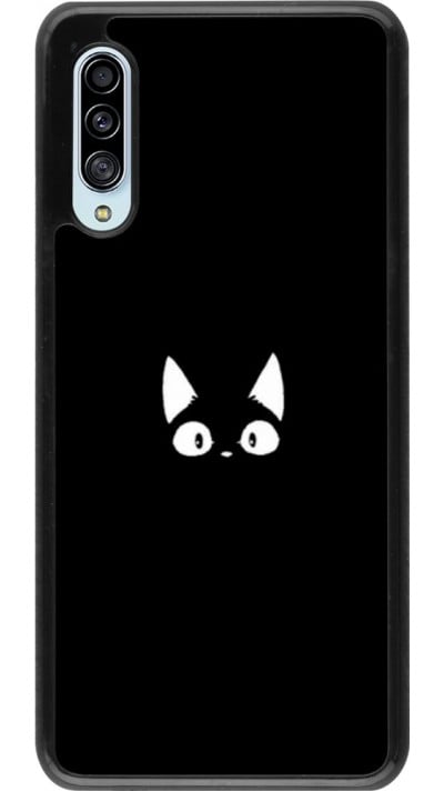 Hülle Samsung Galaxy A90 5G - Funny cat on black
