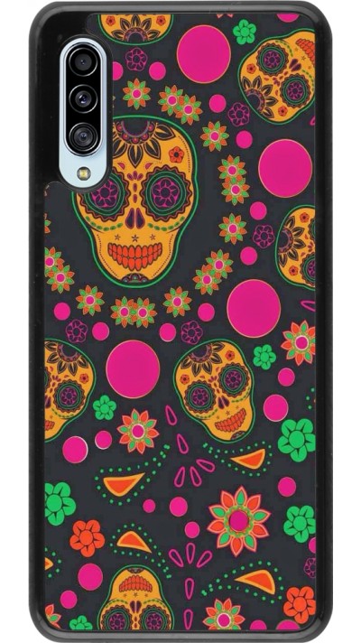 Samsung Galaxy A90 5G Case Hülle - Halloween 22 colorful mexican skulls