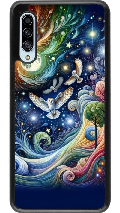 Samsung Galaxy A90 5G Case Hülle - Fliegender Blumen-Eule