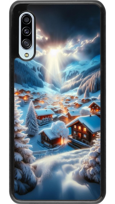 Samsung Galaxy A90 5G Case Hülle - Berg Schnee Licht