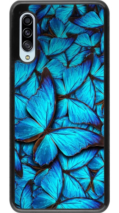 Coque Samsung Galaxy A90 5G - Papillon - Bleu