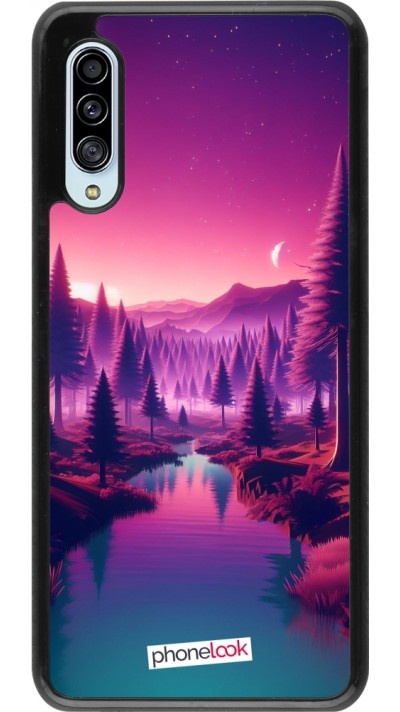 Samsung Galaxy A90 5G Case Hülle - Lila-rosa Landschaft