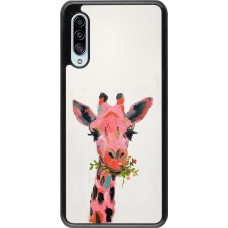 Samsung Galaxy A90 5G Case Hülle - Pink Girafe Paint