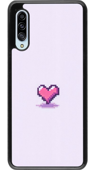 Coque Samsung Galaxy A90 5G - Pixel Coeur Violet Clair