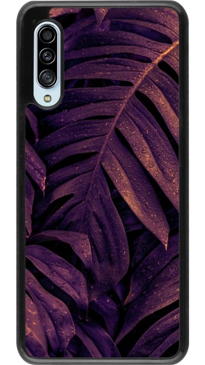 Coque Samsung Galaxy A90 5G - Purple Light Leaves