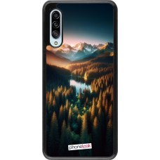 Samsung Galaxy A90 5G Case Hülle - Sonnenuntergang Waldsee