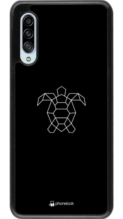 Coque Samsung Galaxy A90 5G - Turtles lines on black
