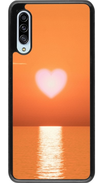Coque Samsung Galaxy A90 5G - Valentine 2023 heart orange sea