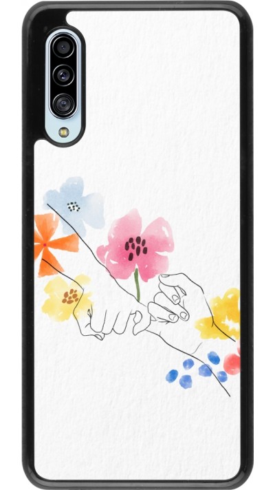 Coque Samsung Galaxy A90 5G - Valentine 2023 pinky promess flowers