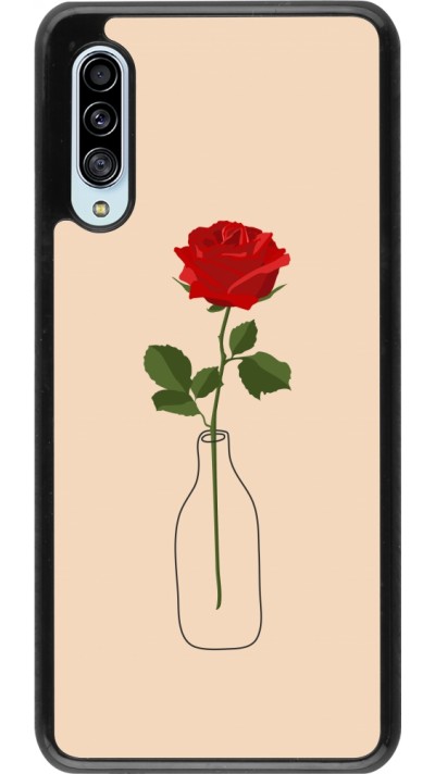 Coque Samsung Galaxy A90 5G - Valentine 2023 single rose in a bottle