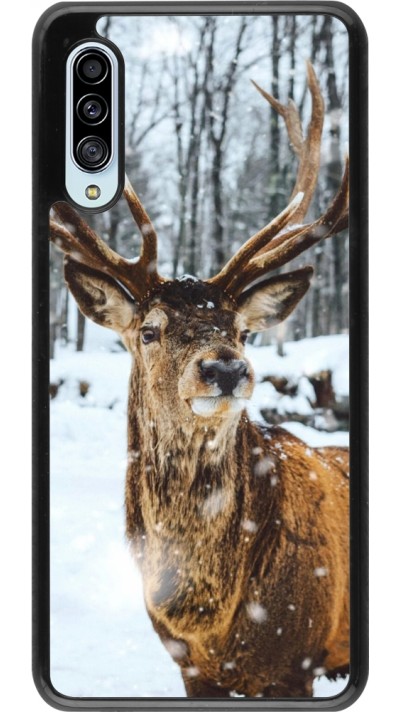 Coque Samsung Galaxy A90 5G - Winter 22 Cerf sous la neige