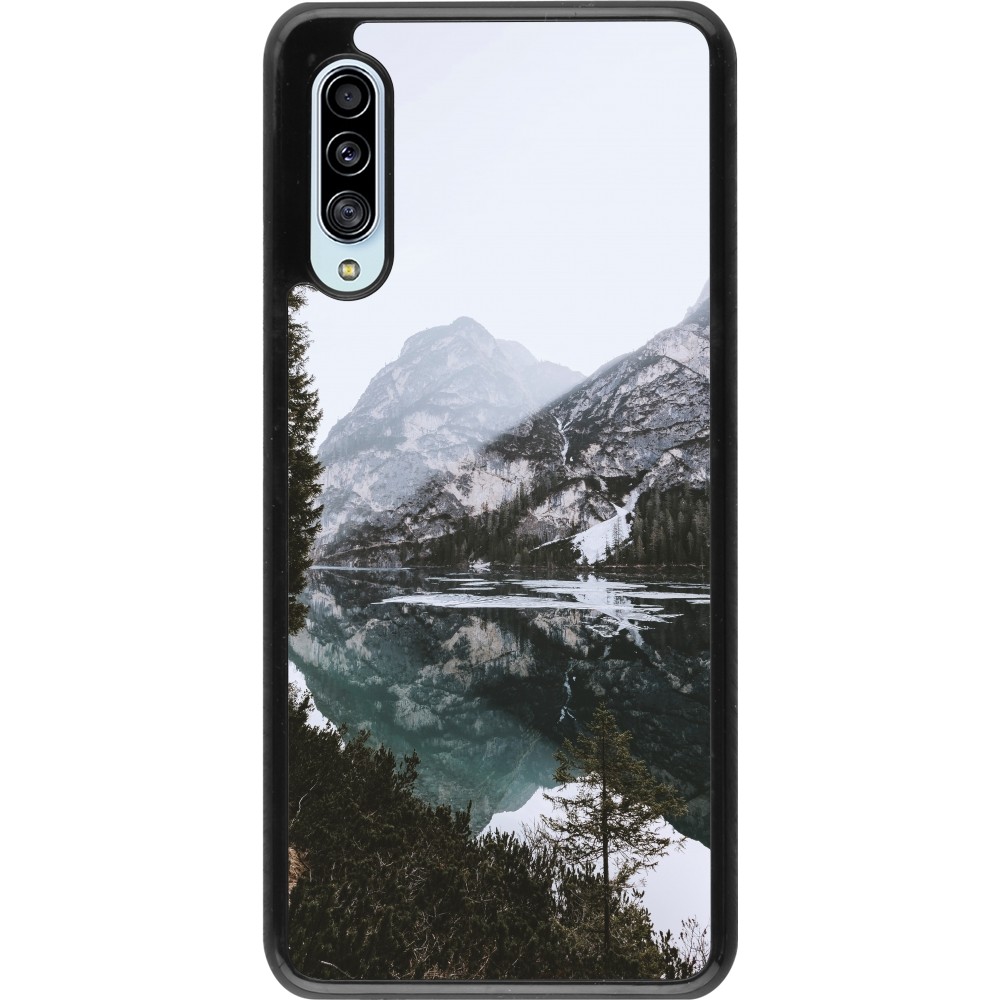 Samsung Galaxy A90 5G Case Hülle - Winter 22 snowy mountain and lake