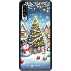 Samsung Galaxy A90 5G Case Hülle - Weihnachten 2023 Schneemann und Tannenbaum