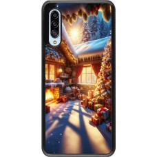 Samsung Galaxy A90 5G Case Hülle - Weihnachten Chalet Feerie