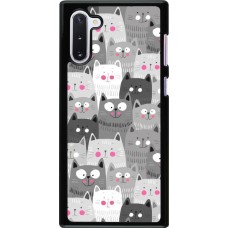 Coque Samsung Galaxy Note 10 - Chats gris troupeau