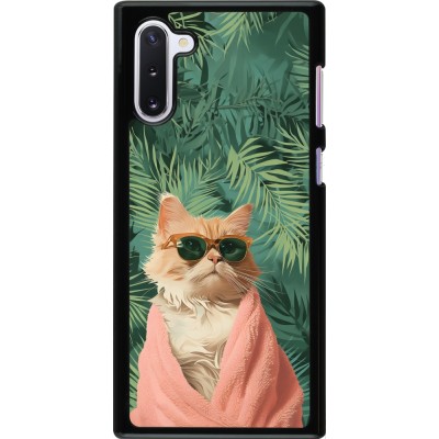 Samsung Galaxy Note 10 Case Hülle - Cat Summer Palms