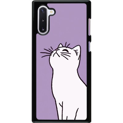 Samsung Galaxy Note 10 Case Hülle - Chat auf lila Hintergrund