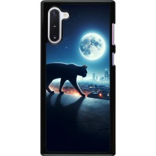 Samsung Galaxy Note 10 Case Hülle - Schwarze Katze unter dem Vollmond