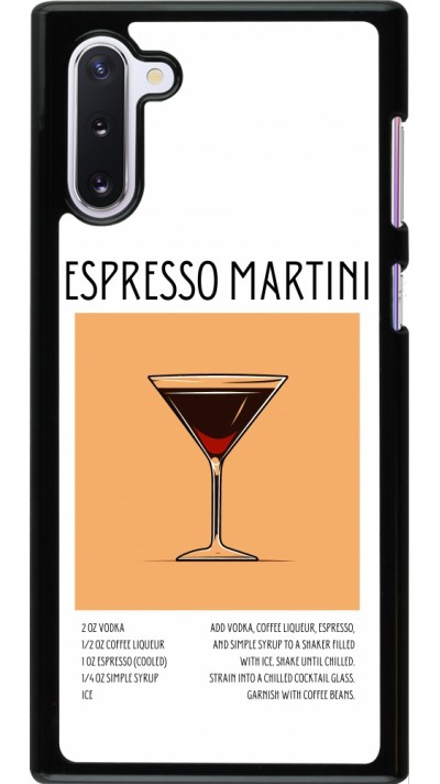 Samsung Galaxy Note 10 Case Hülle - Cocktail Rezept Espresso Martini