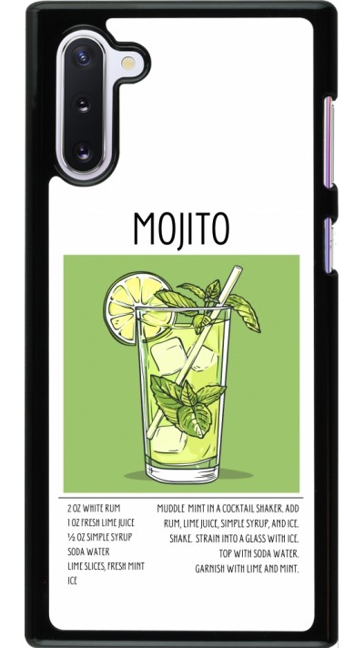 Samsung Galaxy Note 10 Case Hülle - Cocktail Rezept Mojito