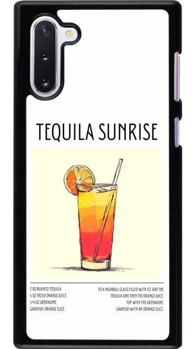 Samsung Galaxy Note 10 Case Hülle - Cocktail Rezept Tequila Sunrise
