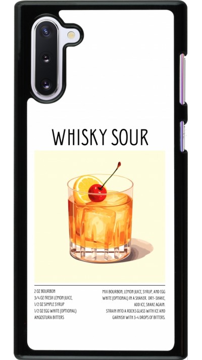 Samsung Galaxy Note 10 Case Hülle - Cocktail Rezept Whisky Sour