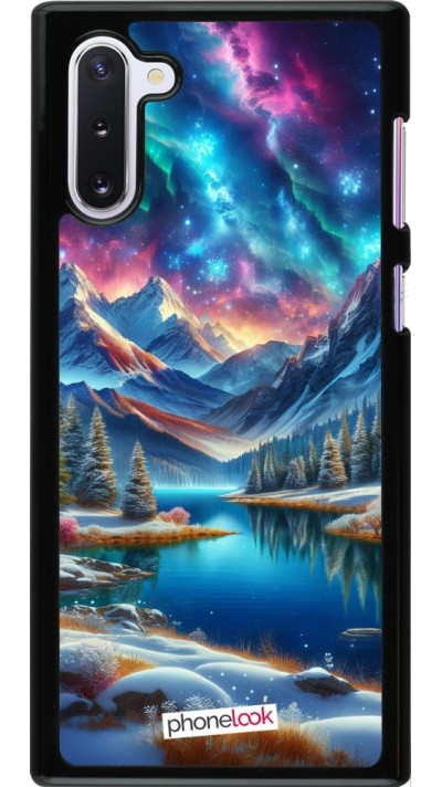 Samsung Galaxy Note 10 Case Hülle - Fantasiebergsee Himmel Sterne